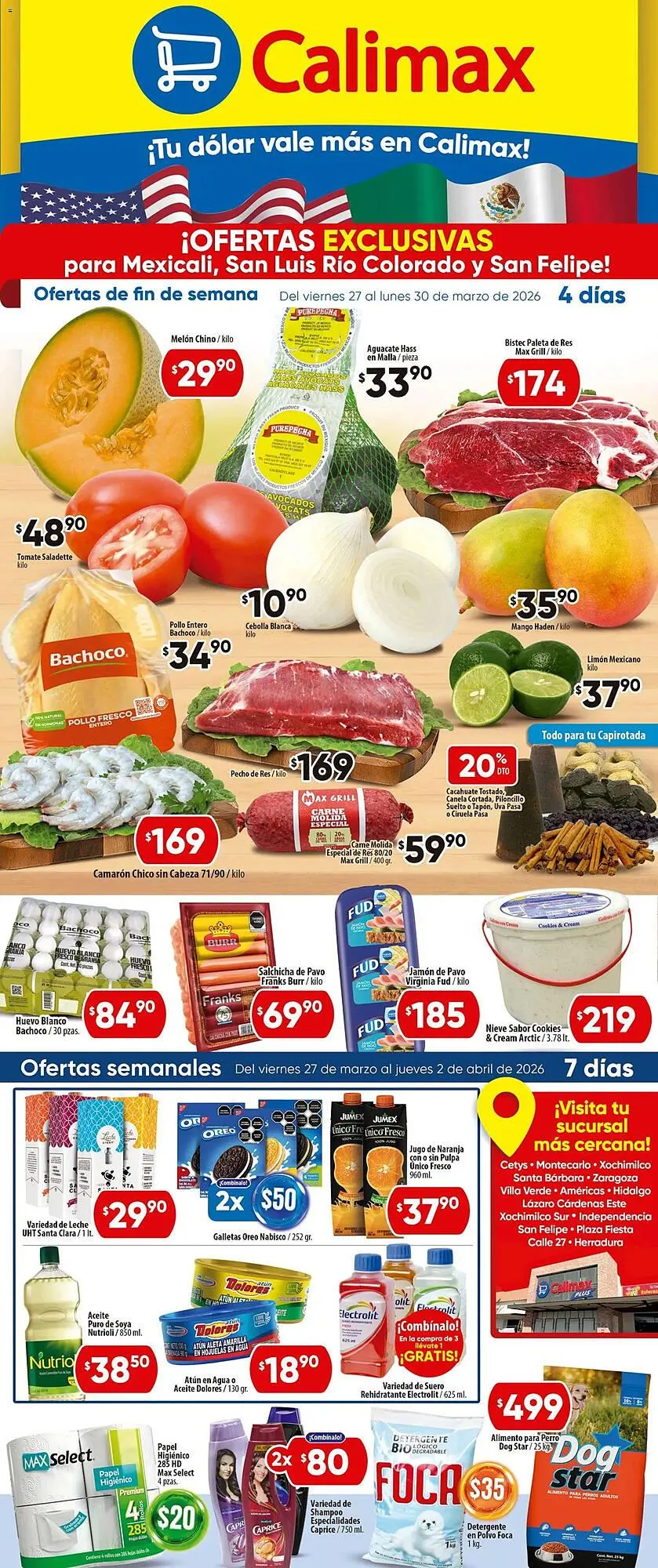 Catálogo de Folleto Calimax 27 de marzo al 30 de marzo 2026 - Pagina 1