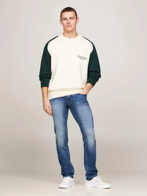 Jeans Denton entallados con pierna recta y efecto desteñido de hombre Tommy Hilfiger