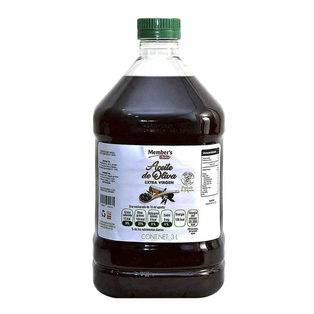 Aceite de Oliva Extra Virgen Member"s Choice 3 L