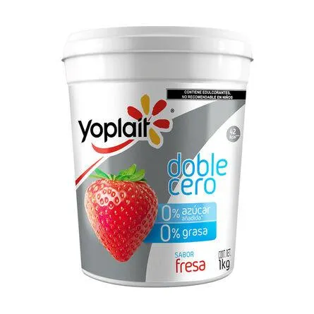 Yoghurt Batido Yoplait Doble Cero Fresa 1 kg