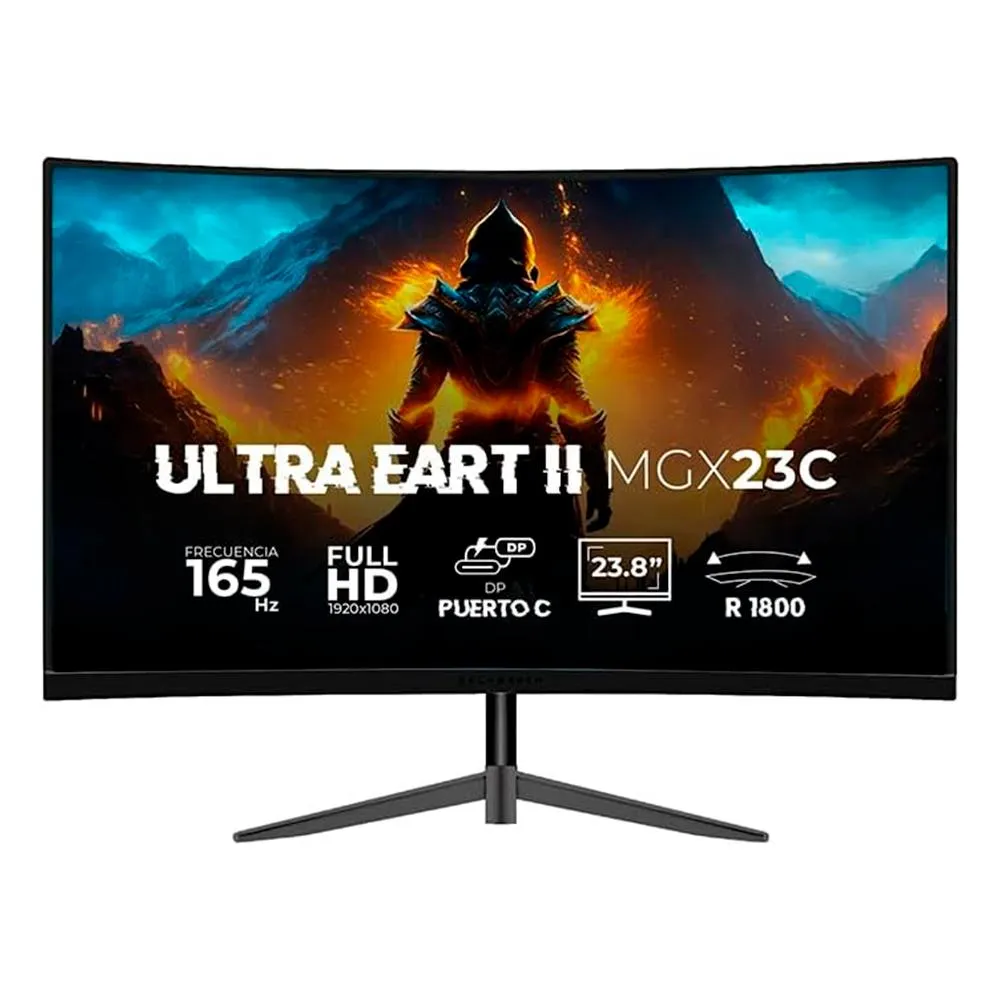 Monitor Gamer Balam Rush MGX23C / Curvo 23.8 Ultra / Earth II / 1ms / 165Hz / Full HD / VA LED / USB-C / Negro / BR-938327