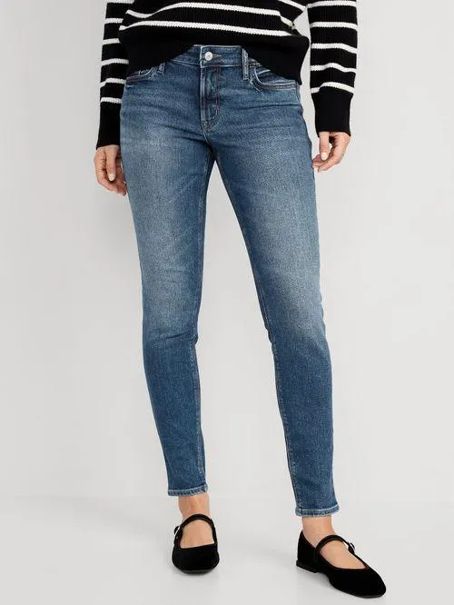 Jeans Mid-Rise Rockstar Super Skinny Old Navy para Mujer
