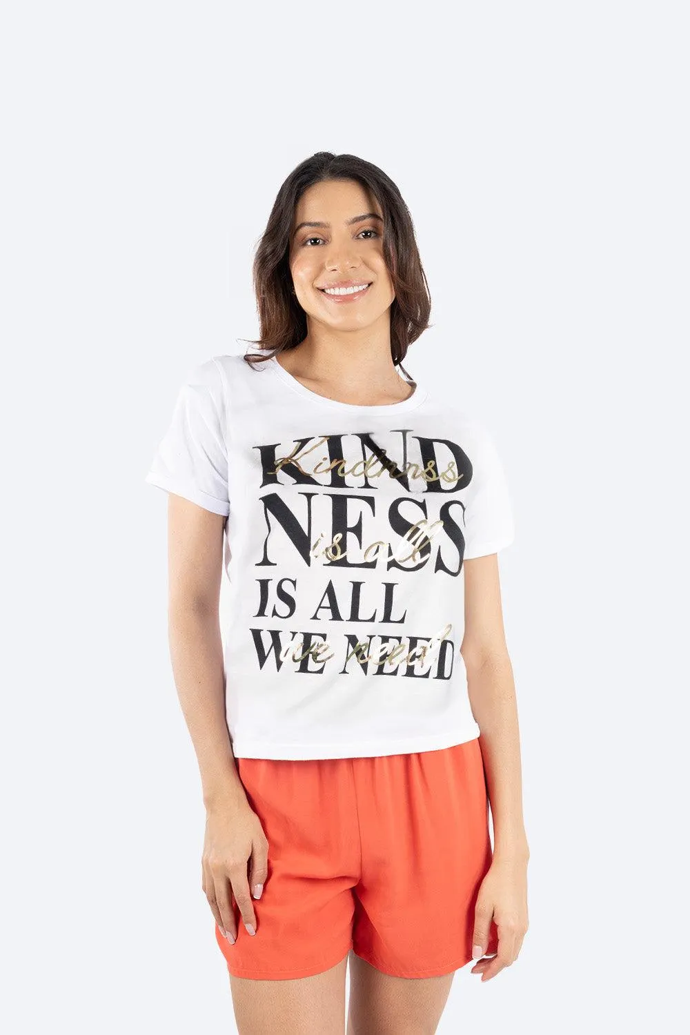 Playera estampada kindness