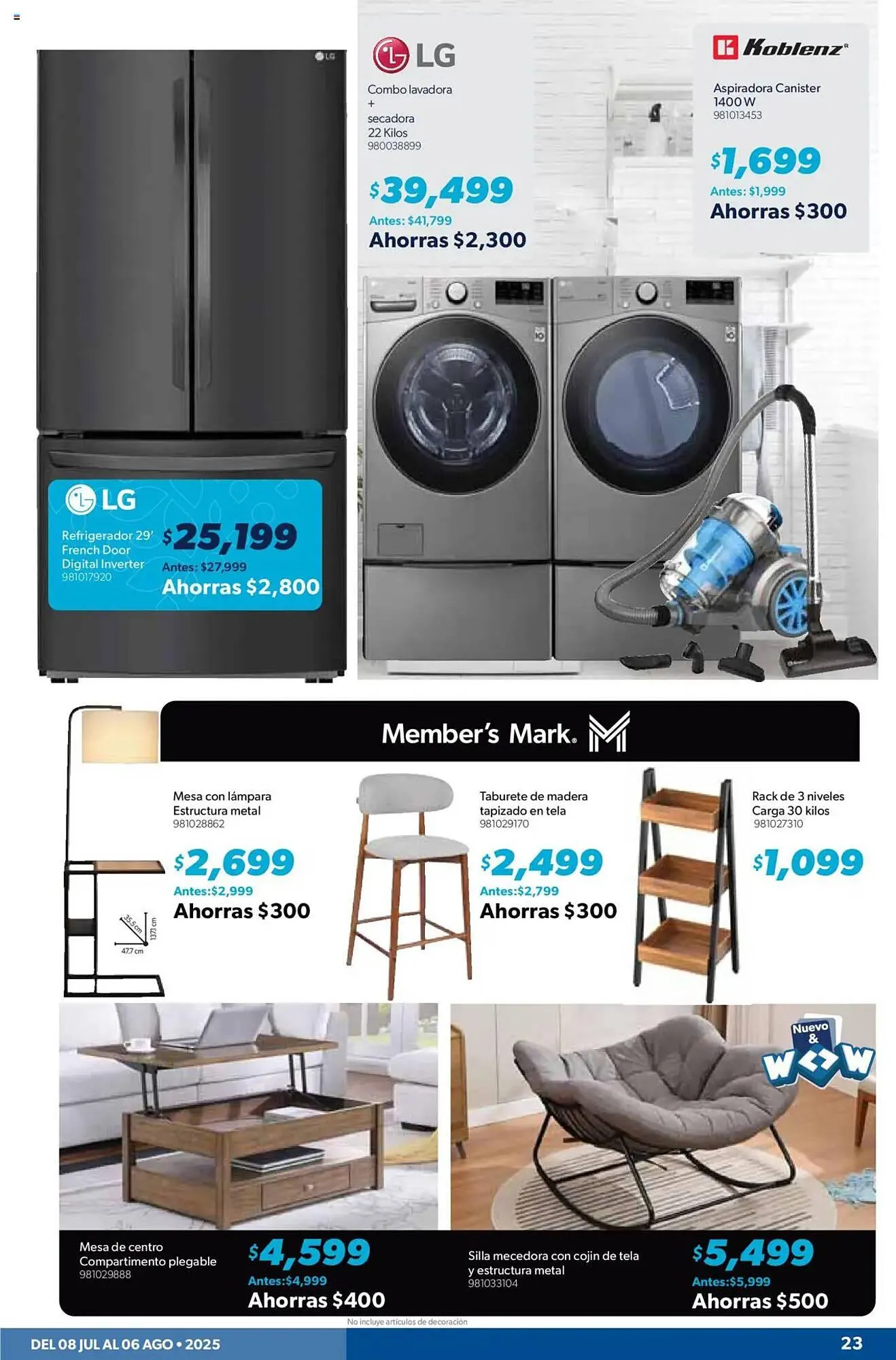 Catálogo de Catálogo Sam's Club 8 de julio al 7 de agosto 2025 - Pagina 23