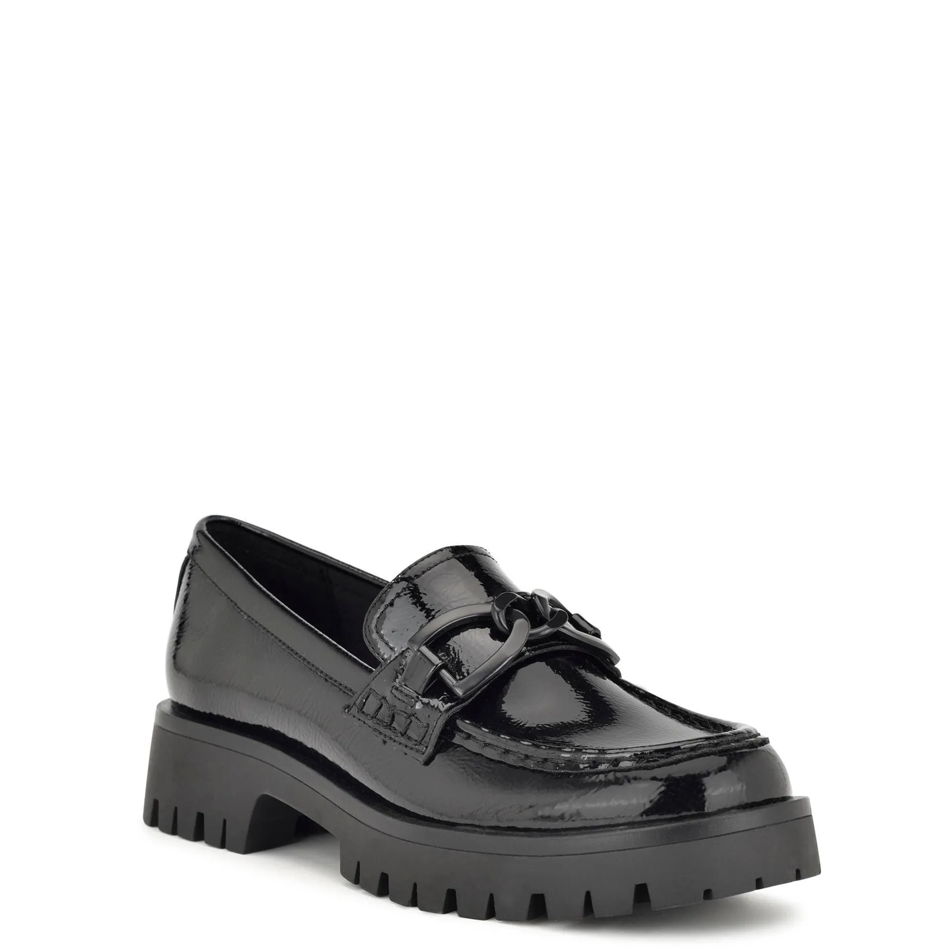 Zapato Gables3 Piel Acabado Charol Negro Nine West