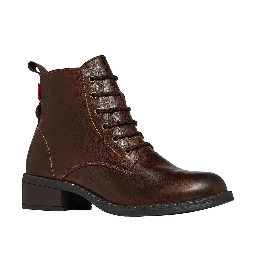 Botas Levi'S Mujer Piel Chocolate Clásicas Tacón Bajo Casuales