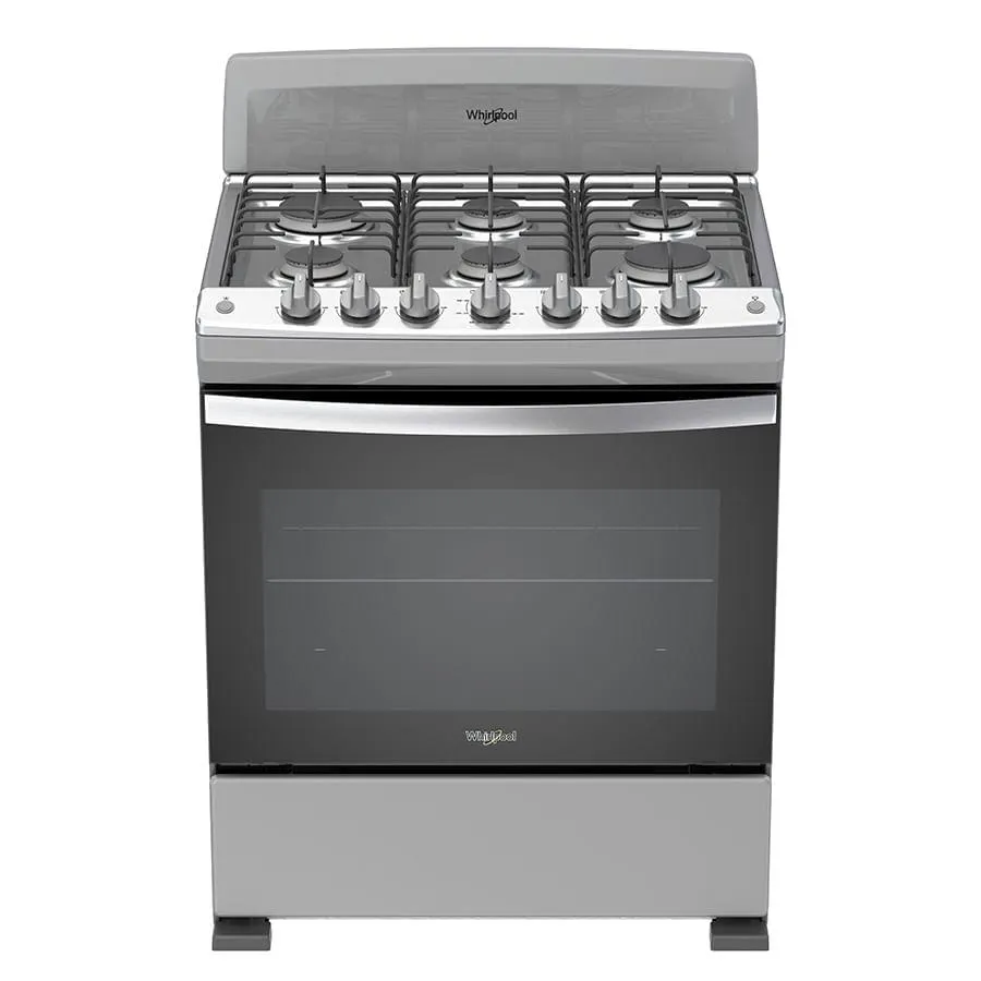 Estufa de Gas Al Piso 30" con 6 quemadores Gris