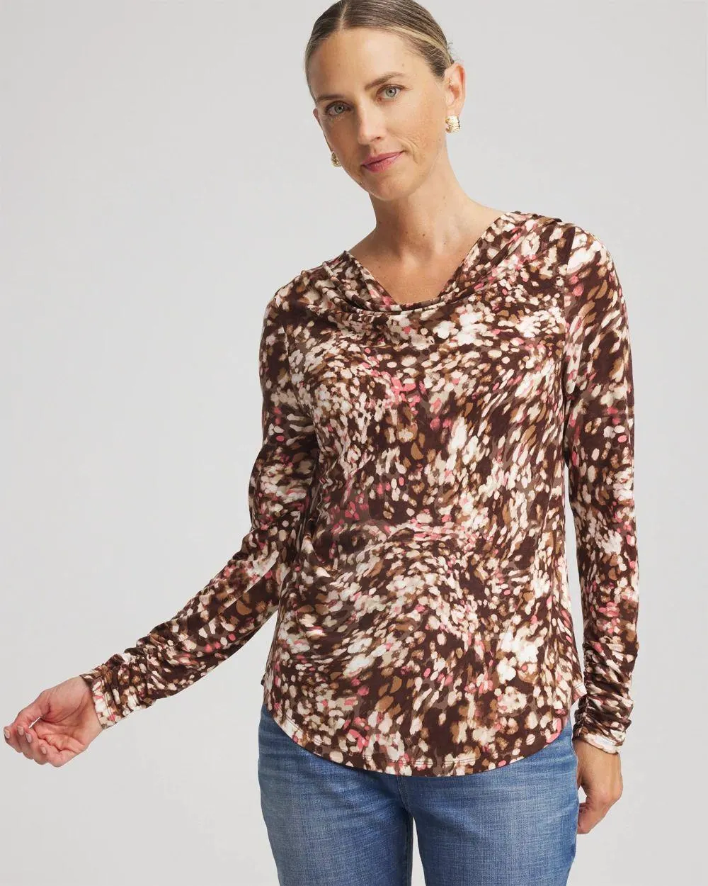Touch of Cool ™ Cowlneck Tee