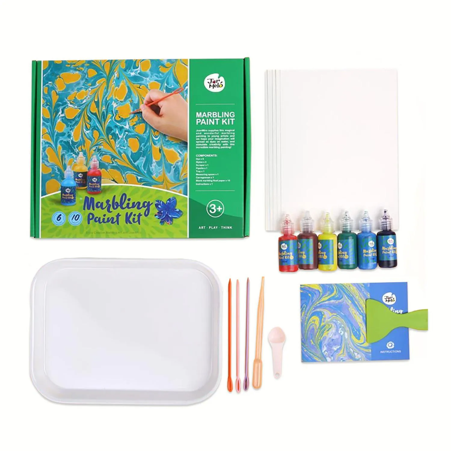 Kit De Pintura De Mármol 6 Colores DIY Arte Aprendizaje