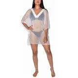 Skysoul, Vestido Corto de Mesh Color Blanco para Dama, Varias Tallas