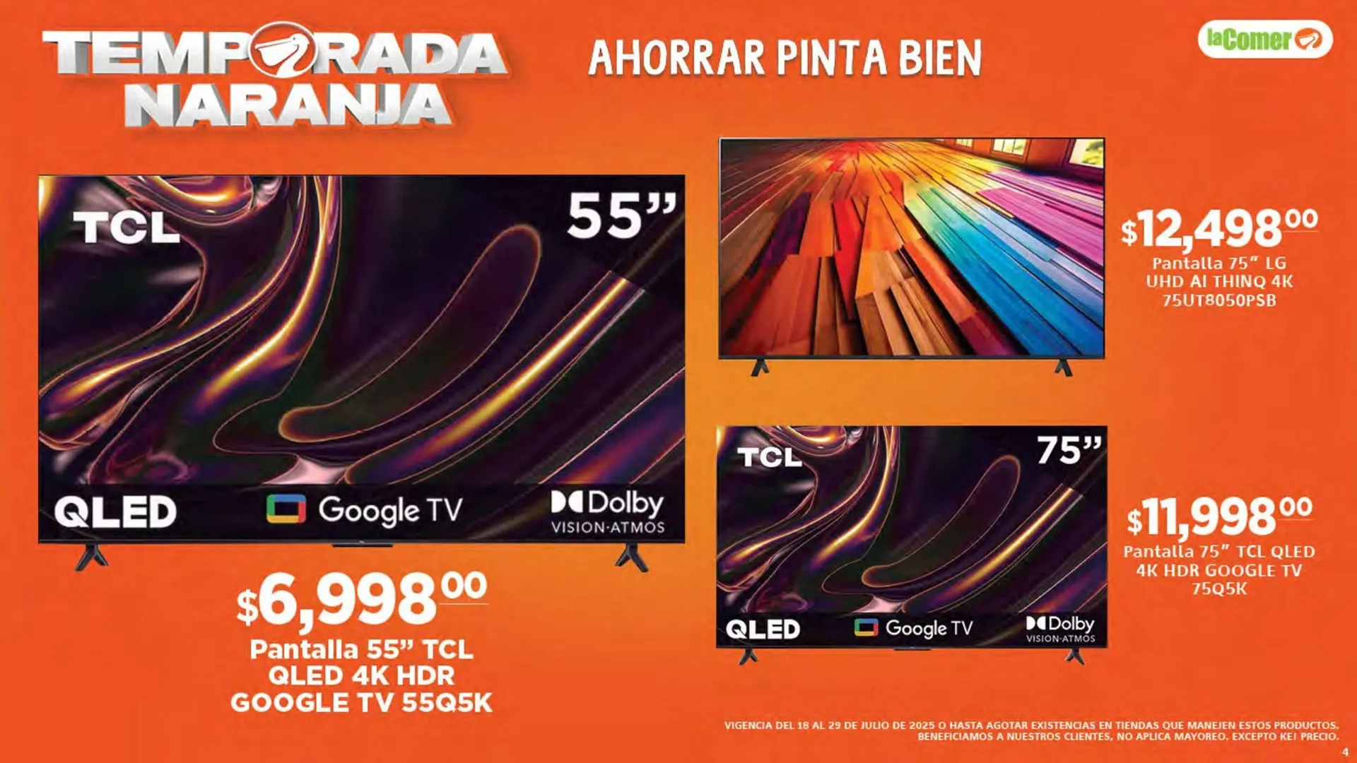 Catálogo de Catálogo La Comer 18 de julio al 29 de julio 2025 - Pagina 4