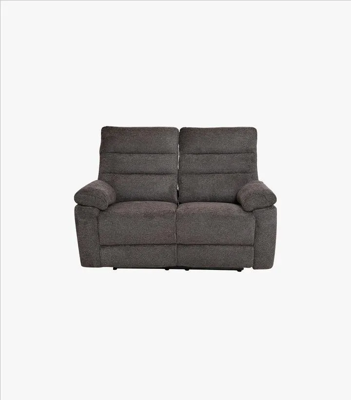 Love Seat Kenji de tela color café