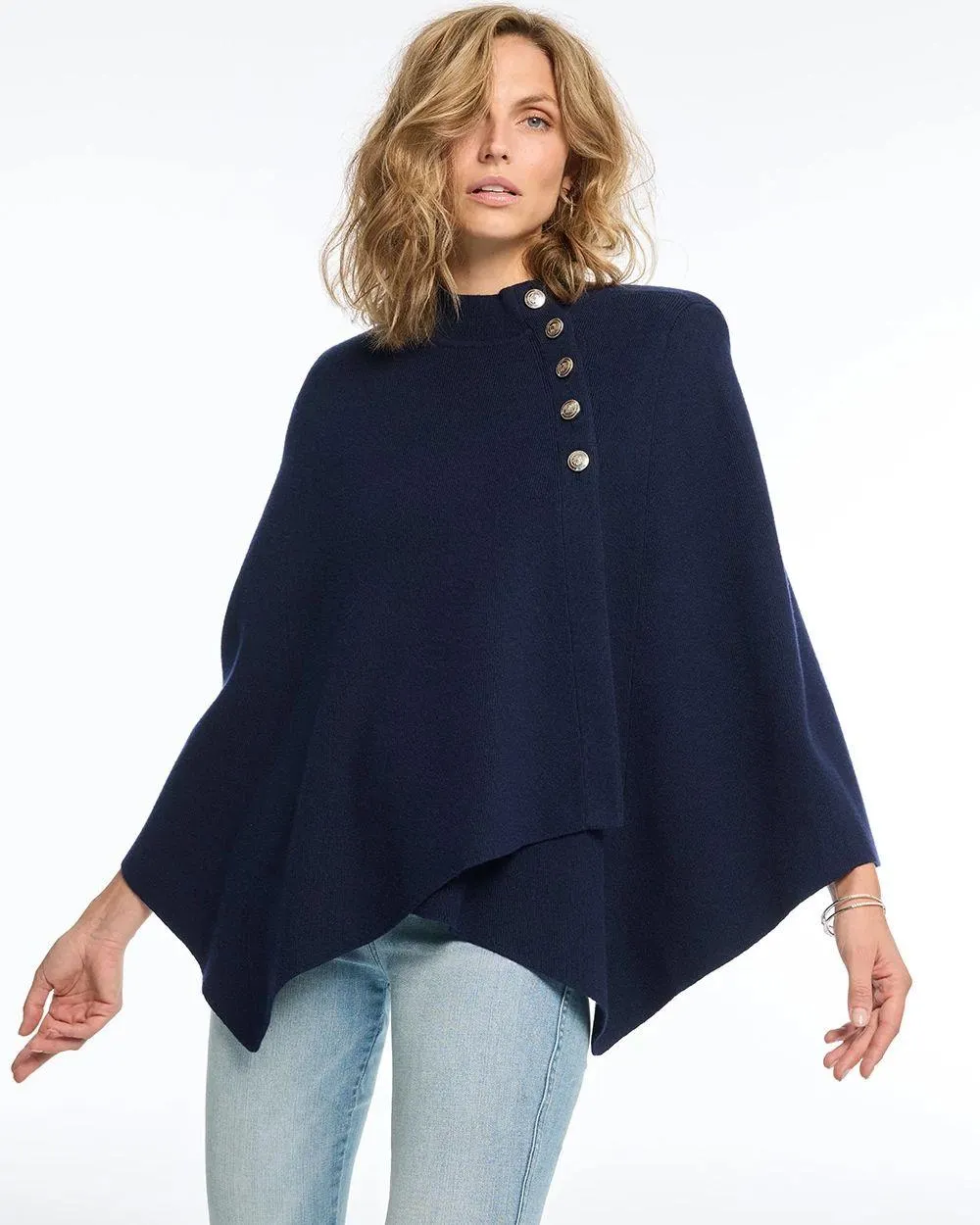 Button Wrap Poncho