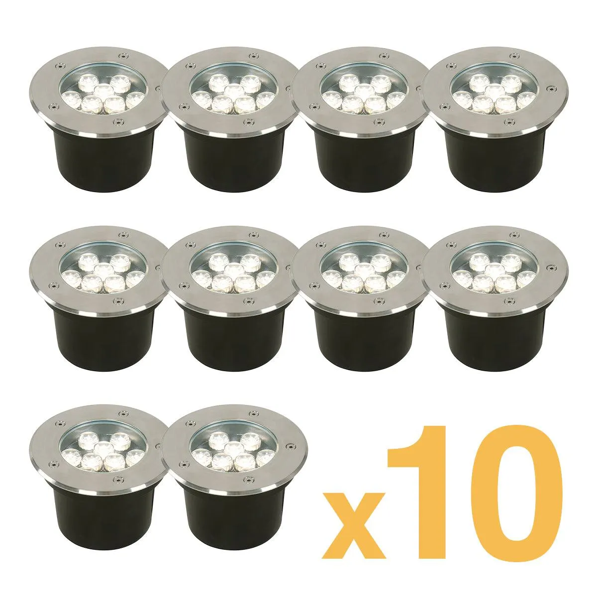 Lámpara Empotrado Led Piso LED Exterior 9w 4000k IP65 10Pack