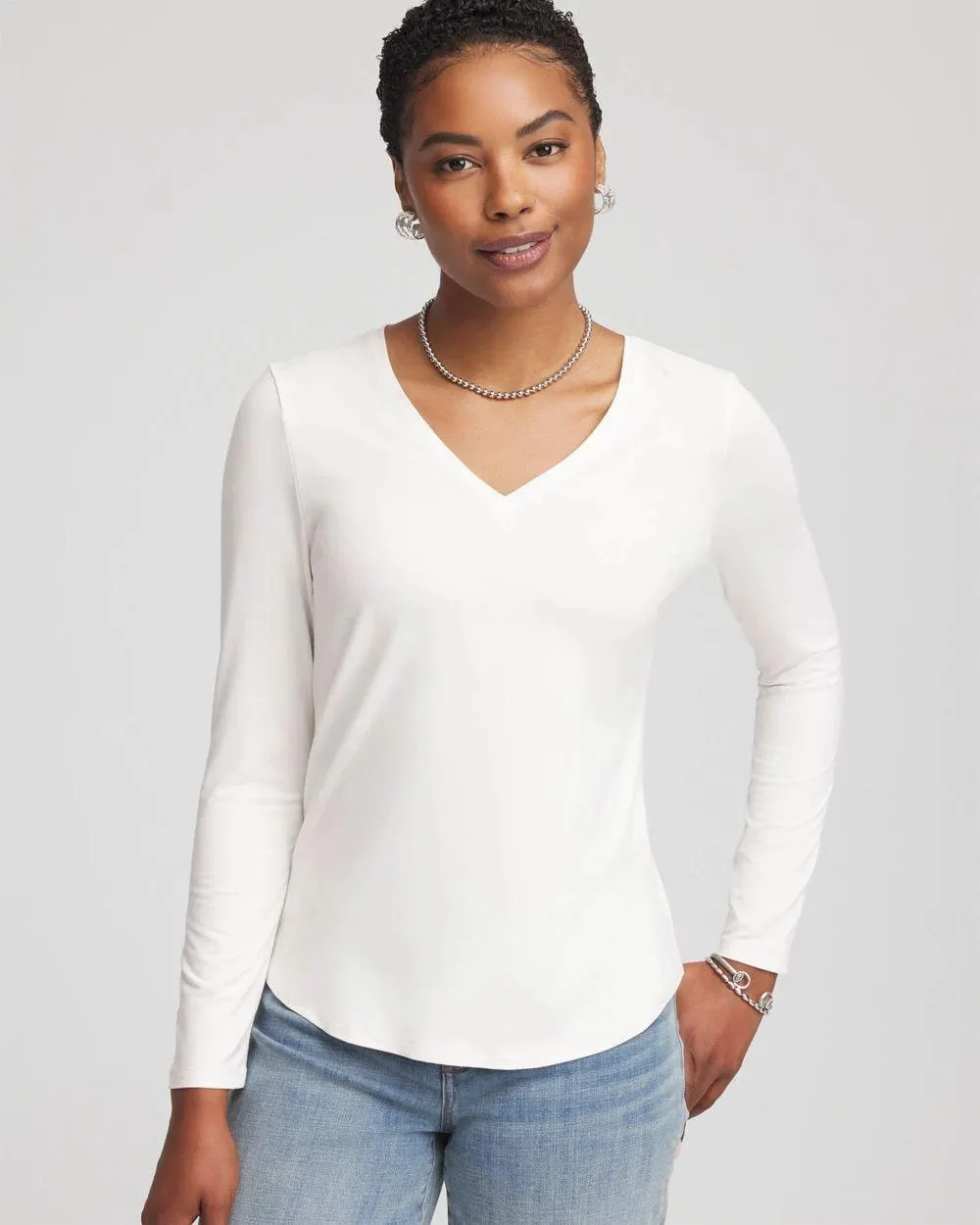 Touch of Cool ™ V-Neck Layering Tee