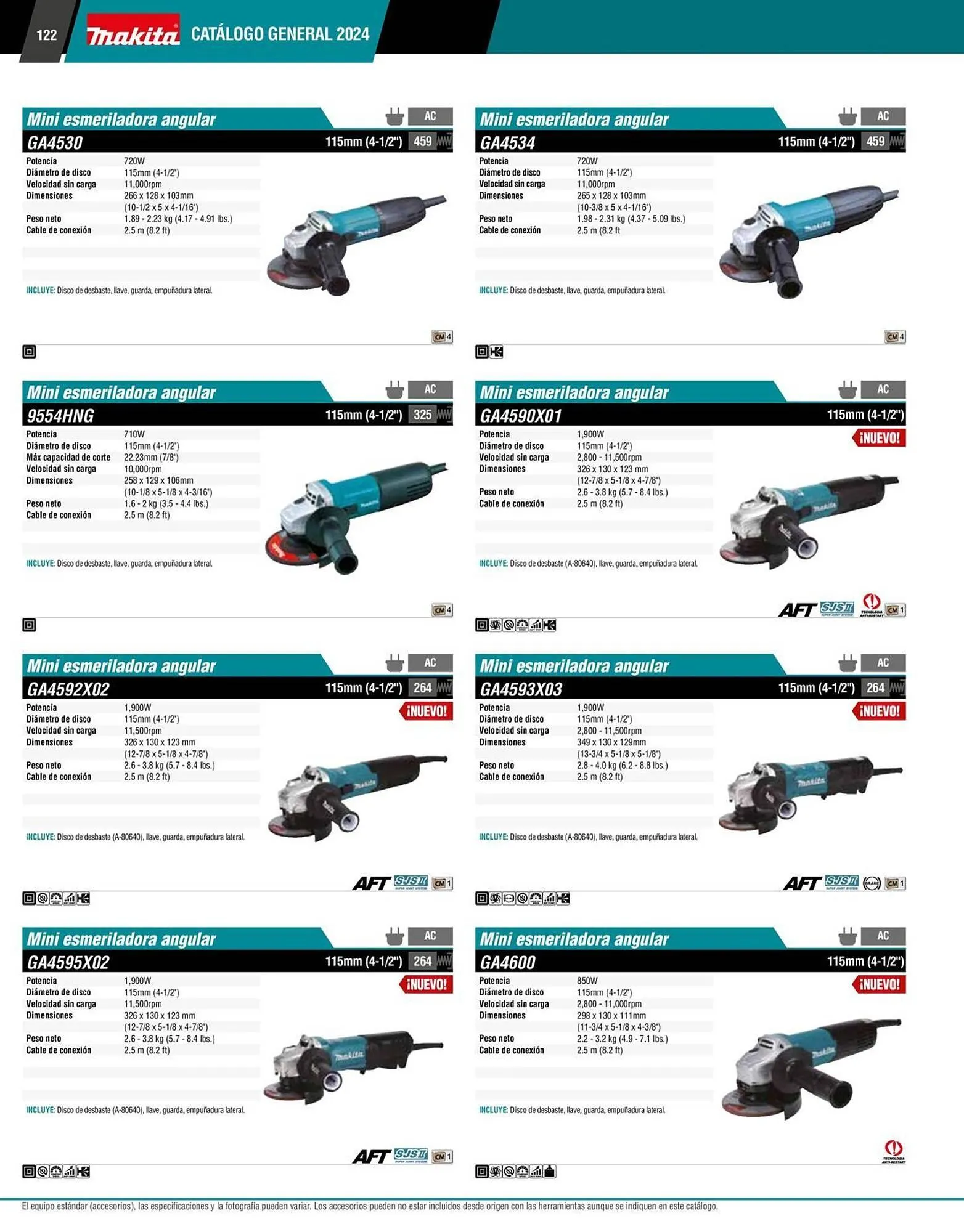 Catálogo de Catálogo Makita 12 de enero al 31 de diciembre 2026 - Pagina 122