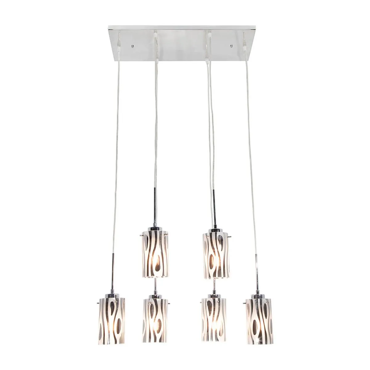 Lámpara Colgante Inlite Color Cromo de 6 Luces