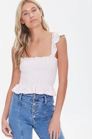 PLAYERA TIRANTES FLOREADA