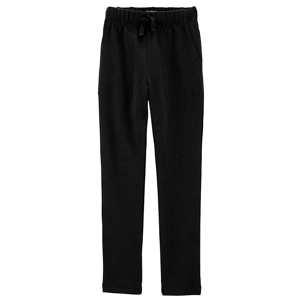 Pants Oshkosh negro de felpa unisex