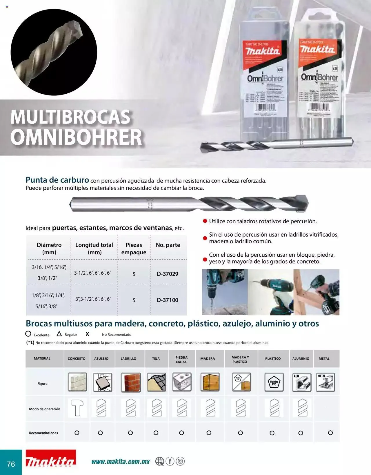 Catálogo de Makita Ofertas Accesorios 5 de septiembre al 31 de diciembre 2023 - Pagina 76