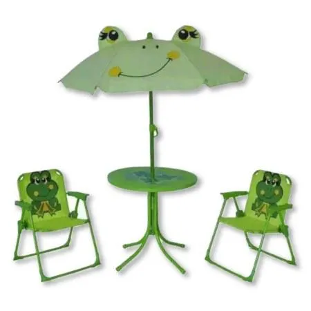 MESITA PLAYERA CON SILLAS VERDE