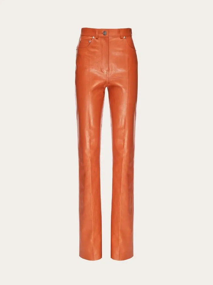 Pantalones 5 bolsillos de napa