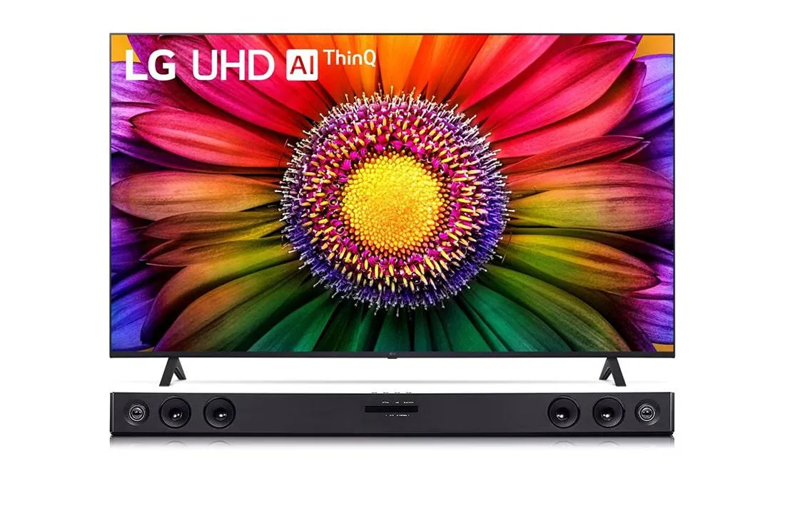 Pantalla LG UHD AI ThinQ UR8750 65'' 4K SMART TV + LG Sound Bar SK1D