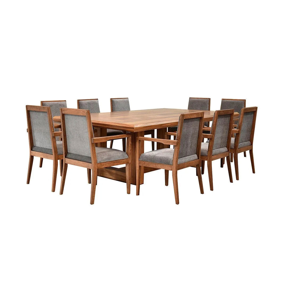 Comedor London - Parota 10 Sillas Gris