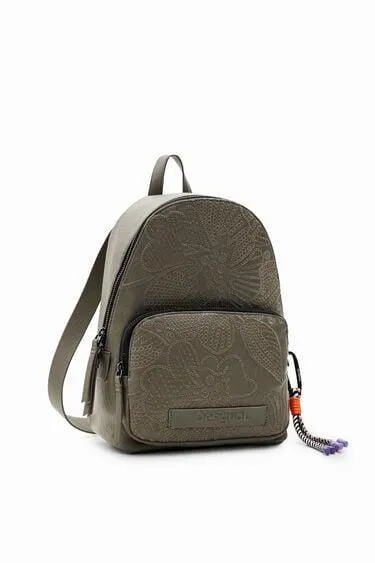 Mochila pequeña bordado flores