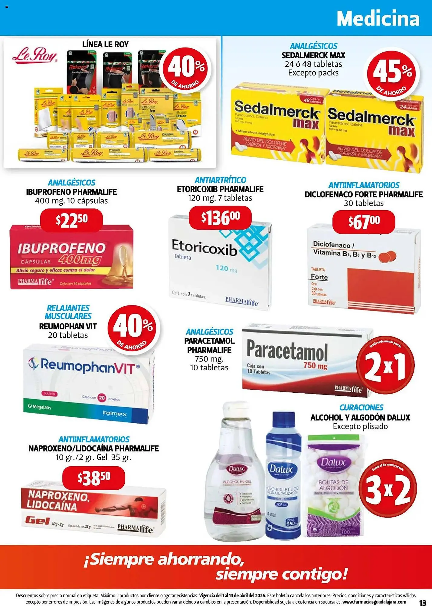 Catálogo de Folleto Farmacias Guadalajara 1 de abril al 15 de abril 2026 - Pagina 13