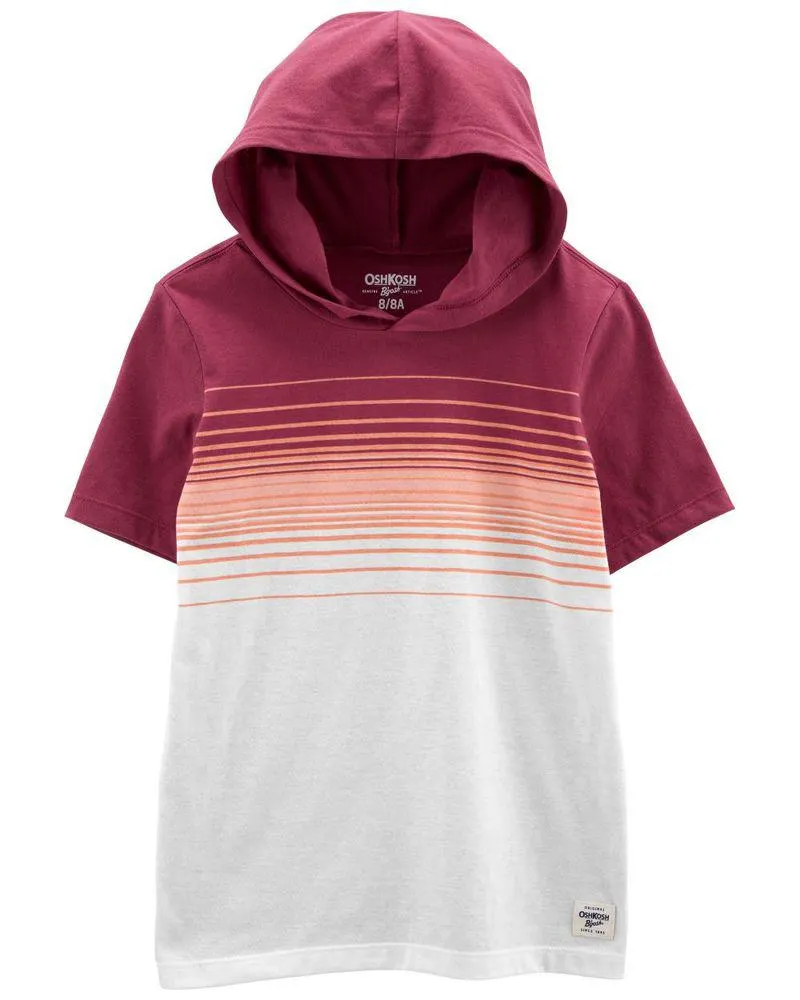 Playera De Jersey Con Capucha A Rayas Oshkosh B'Gosh