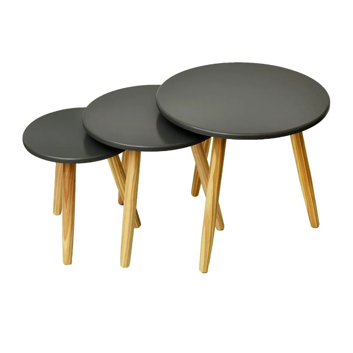 Set 3 Mesas Lateral Ana Gris