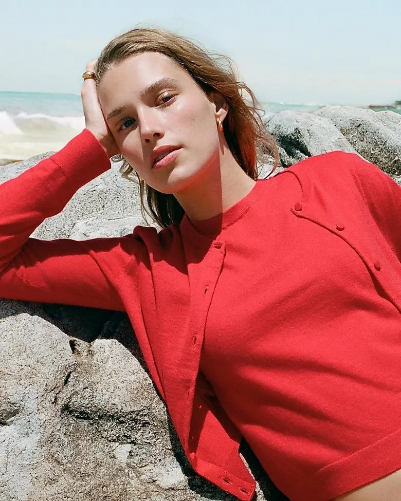 Featherweight cashmere cardigan