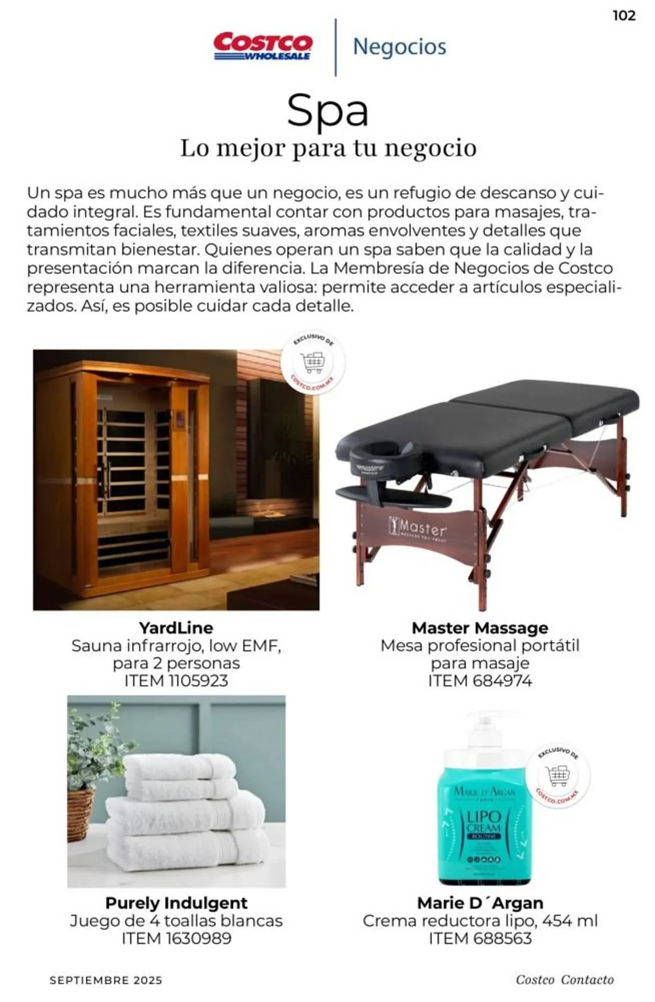 Catálogo de Catálogo Costco 10 de septiembre al 30 de septiembre 2025 - Pagina 102
