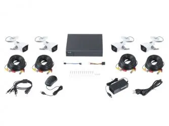 HiLook Kit de Vigilancia HiLook HL28LQKITS-M de 4 Cámaras CCTV Bullet con Grabadora de 8 Canales