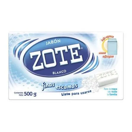 Jabón Zote Finas Escamas Blancas Caja con 500 g