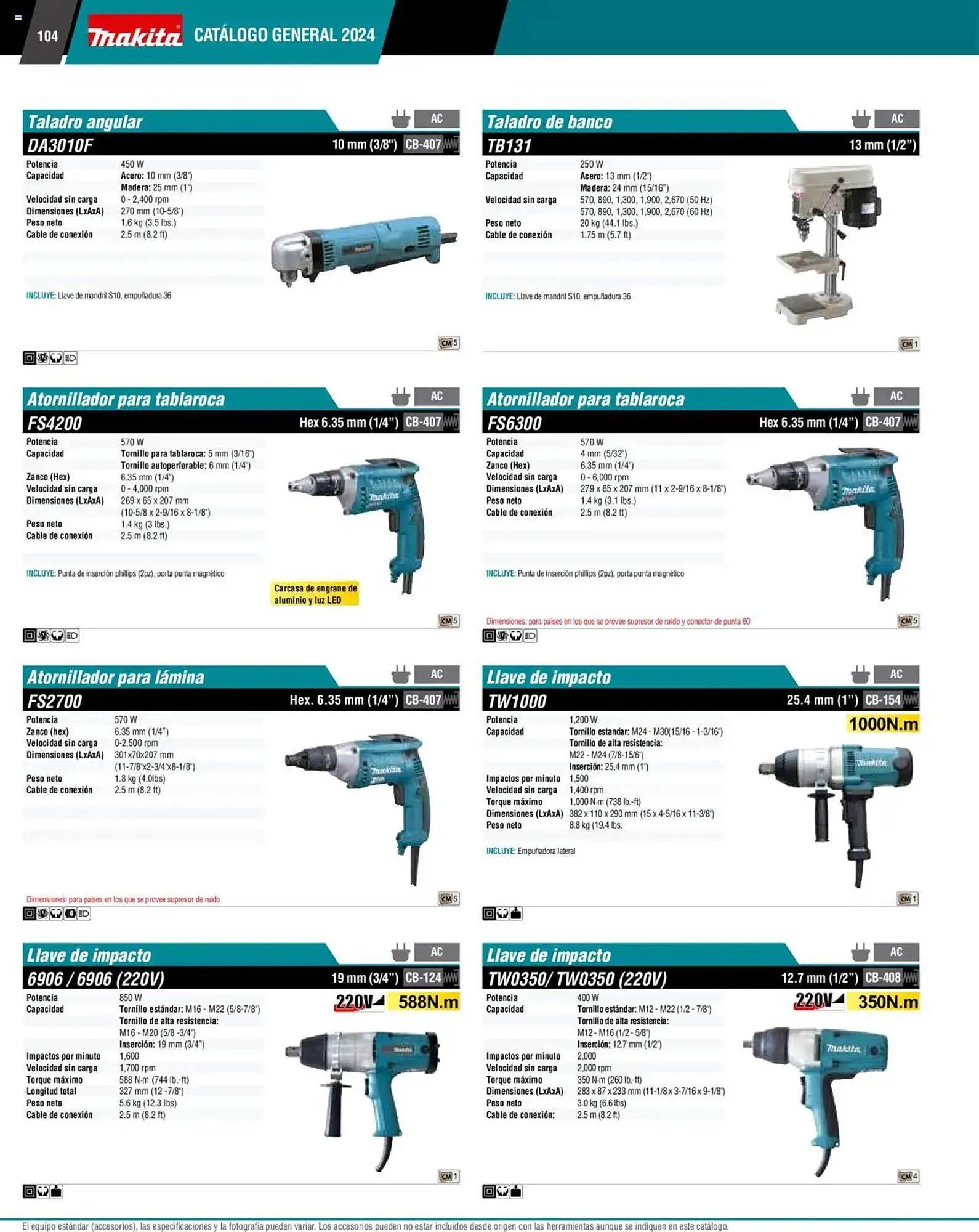 Catálogo de Catálogo Makita 4 de septiembre al 1 de julio 2026 - Pagina 104