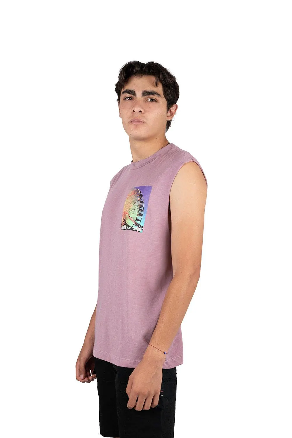 Tank top con mini estampado