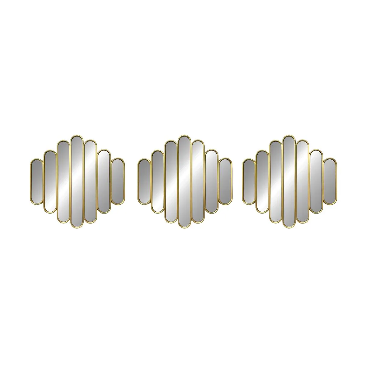 Set Espejo Piano 25 Cm Dorado