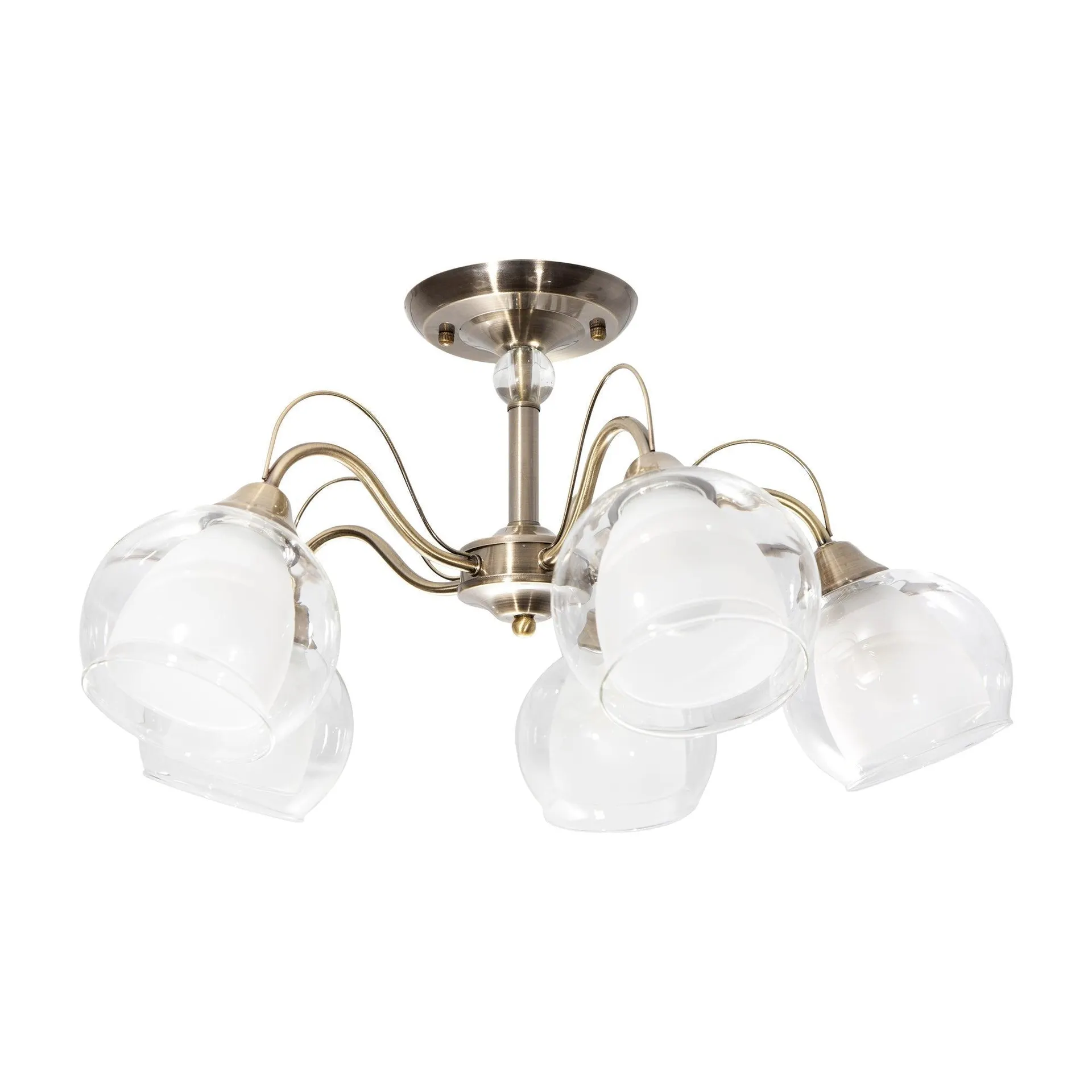 Lámpara de Techo Latón Antiguo Clásico E27 40W 5 Luces