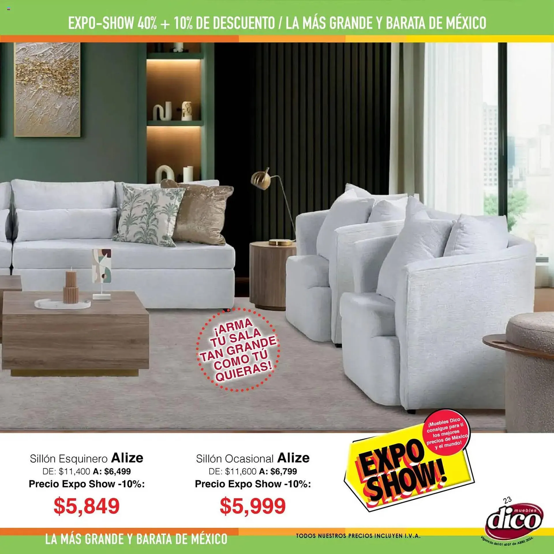 Catálogo de Catálogo Muebles Dico 1 de abril al 7 de abril 2026 - Pagina 23