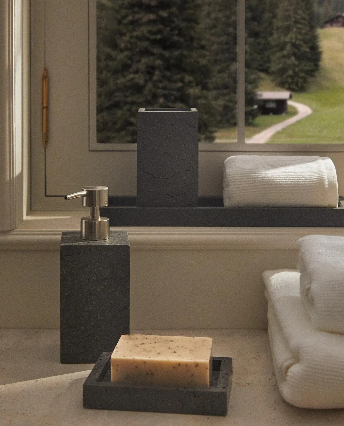 JUEGO BAÑO MÁRMOL GRIS