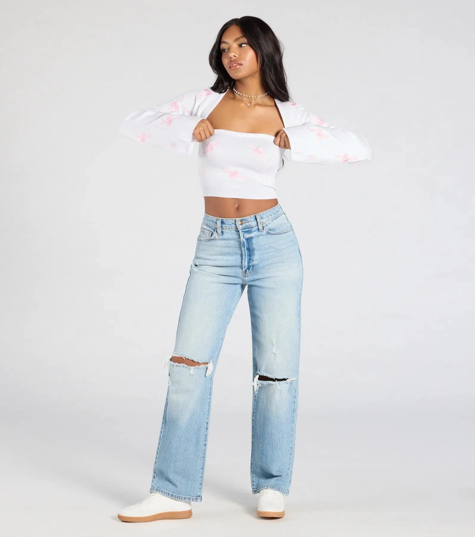 Easy Charm Floral Crop Tube Top