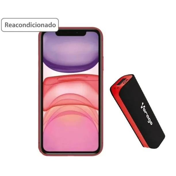 iPhone 11 Apple 64 GB Rojo Reacondicionado más Powerbank