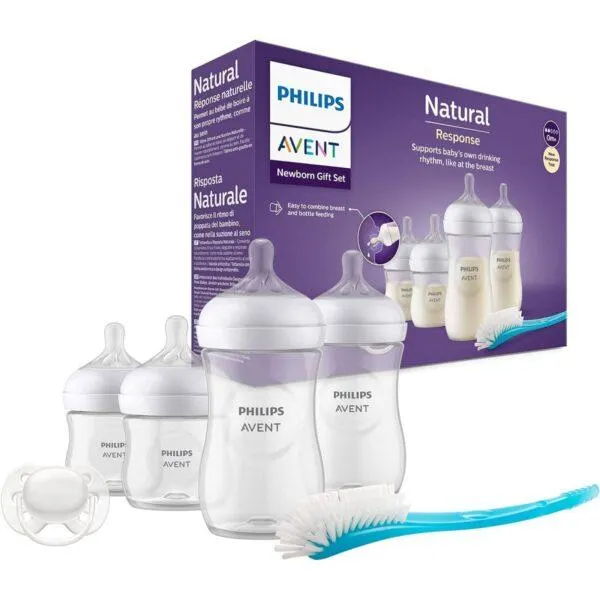 Set Avent Natural Response 2 biberones 4 oz/ 2 biberones 9 oz/ chupón / cepillo