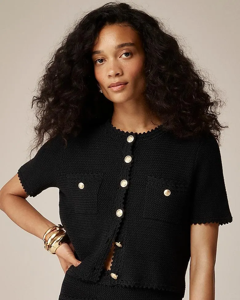 Short-sleeve sweater lady jacket