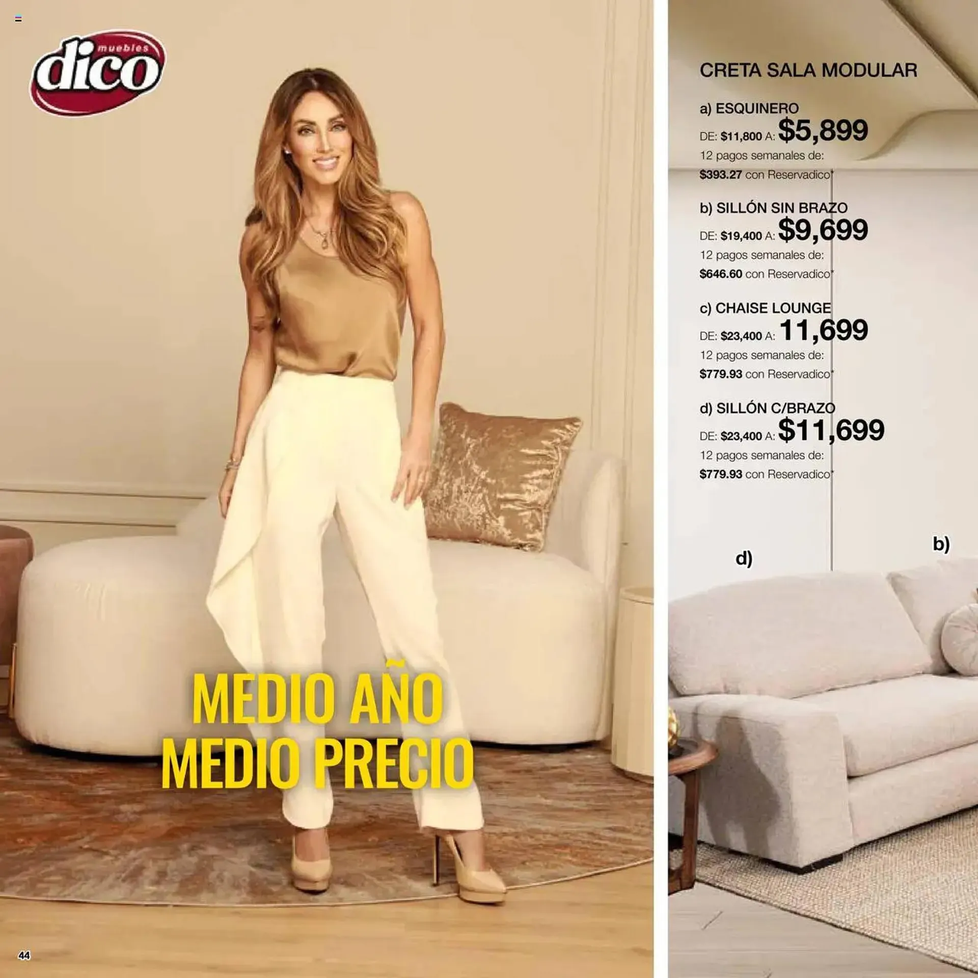 Catálogo de Catálogo Muebles Dico 1 de agosto al 1 de septiembre 2025 - Pagina 44