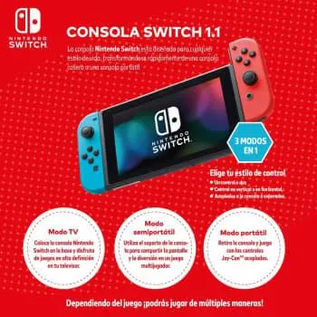 Consola Nintendo Switch Neon 1.1 + Mario Kart 8 Deluxe