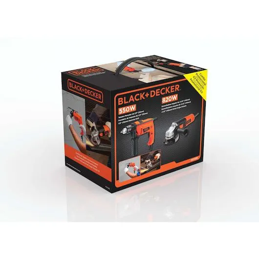 Combo Taladro 13mm 550w + Amoladora 115mm 820w