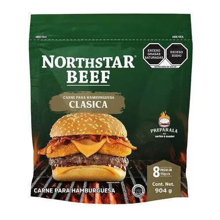 Hamburguesa Clasica 8 Piezas Northstar Beef